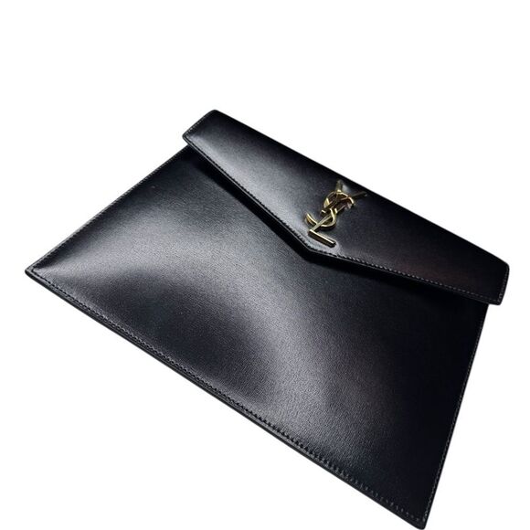 YSL Uptown Leather Clutch - Picture 2 of 7
